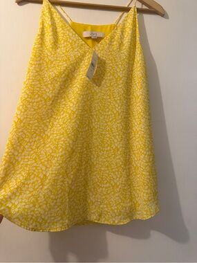 LOFT Yellow and White top